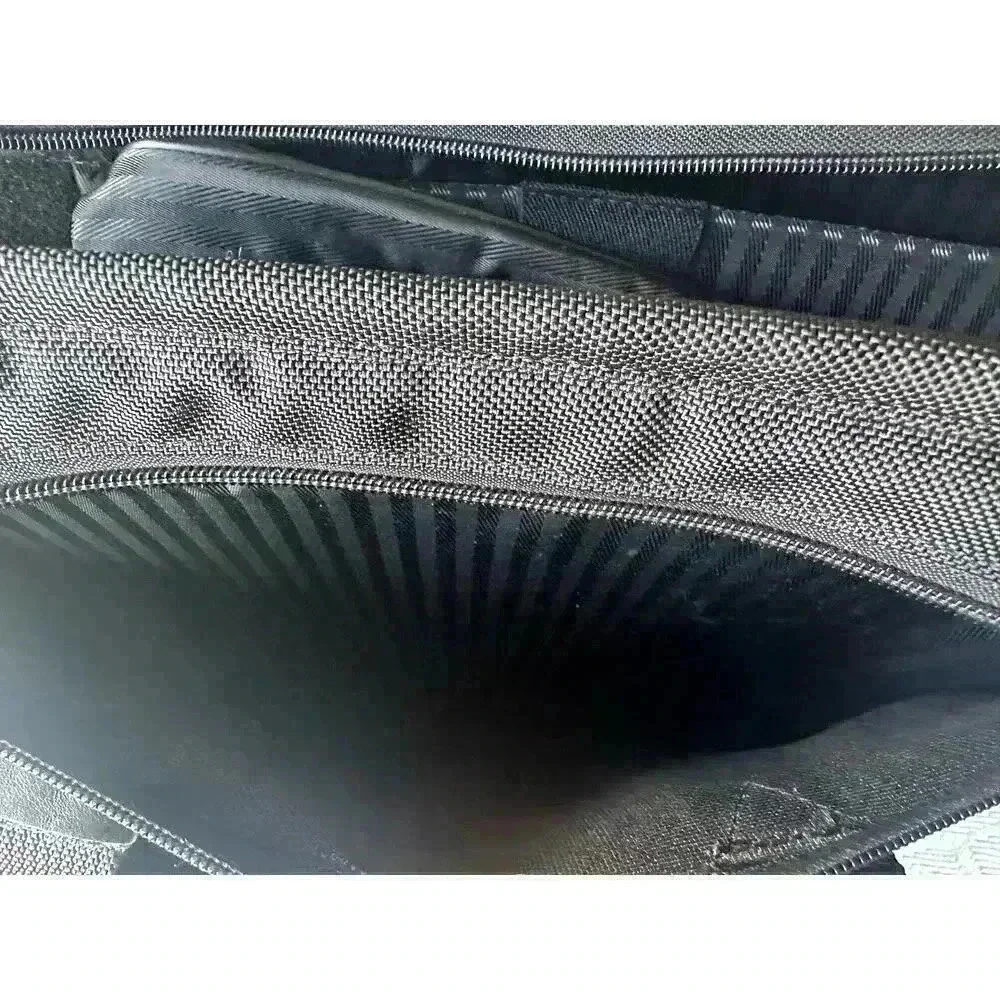TUMI Black Nylon Canvas Laptop Messenger Portfolio Bag & TUMI Cord Pouch